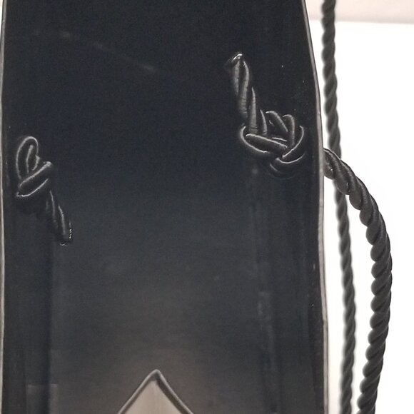 CHANEL Authentic Shopping Bag White & Black Signature Paper Gift Bag & Ribbon - Picture 9 of 9